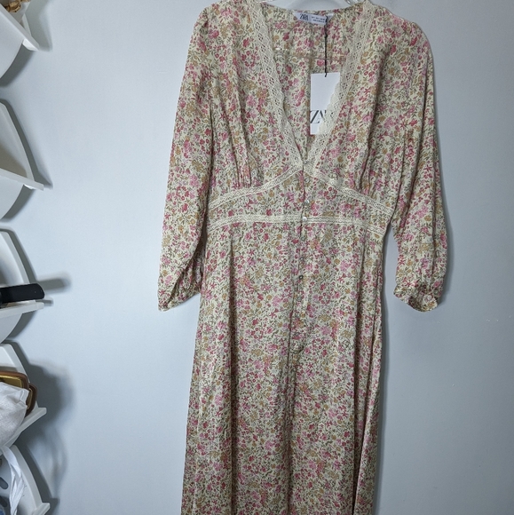 ZARA SS21 FLORAL PRINT TUNIC DRESS 8277/399 - Picture 4 of 12